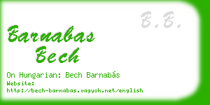 barnabas bech business card