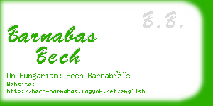 barnabas bech business card